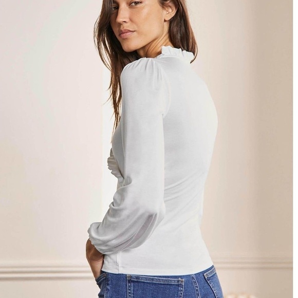 NWT Boden Frill Neck Wrap Blouson Top | Size 4 - Picture 5 of 12